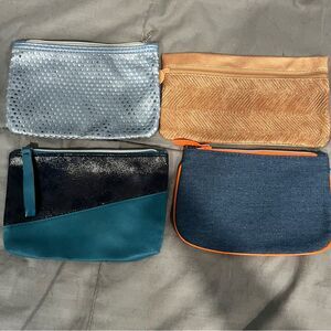 Ipsy Set of 4 Makeup Cosmetic Pouch Zippered Bags